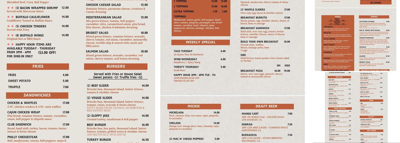 Corner Joint Menu