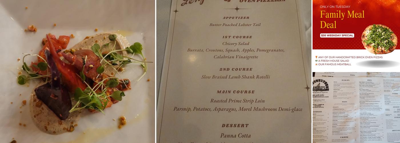 ANGELO'S BRICK OVEN PIZZERIA Menu