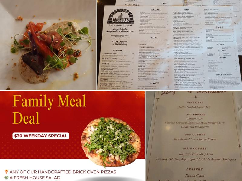 ANGELO'S BRICK OVEN PIZZERIA Menu