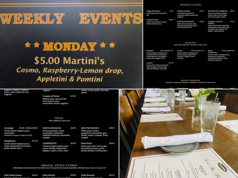Tresino's Fresh Italian Menu