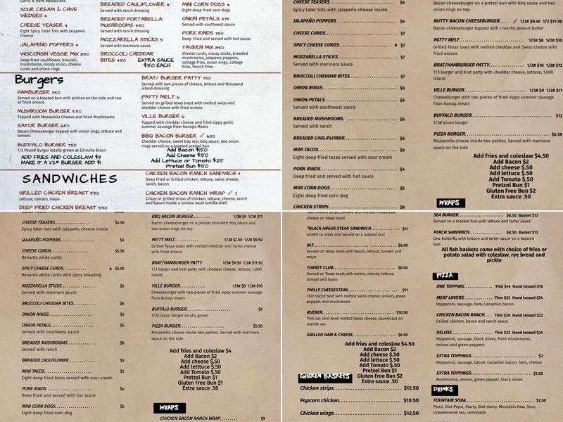Janda’s Bar & Grill Menu