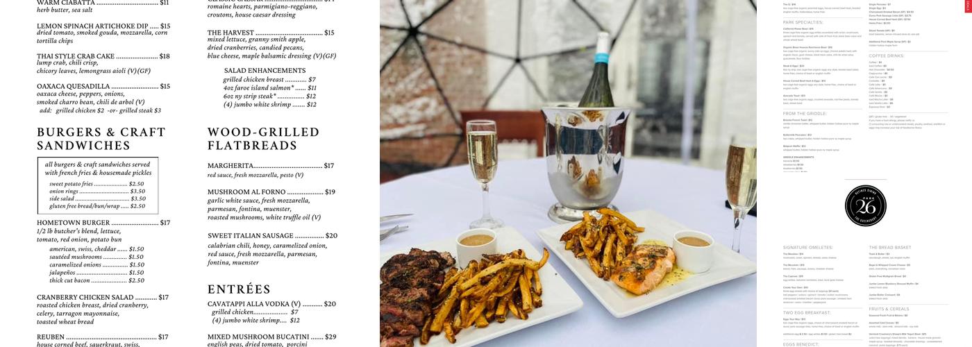 Park 26 Menu