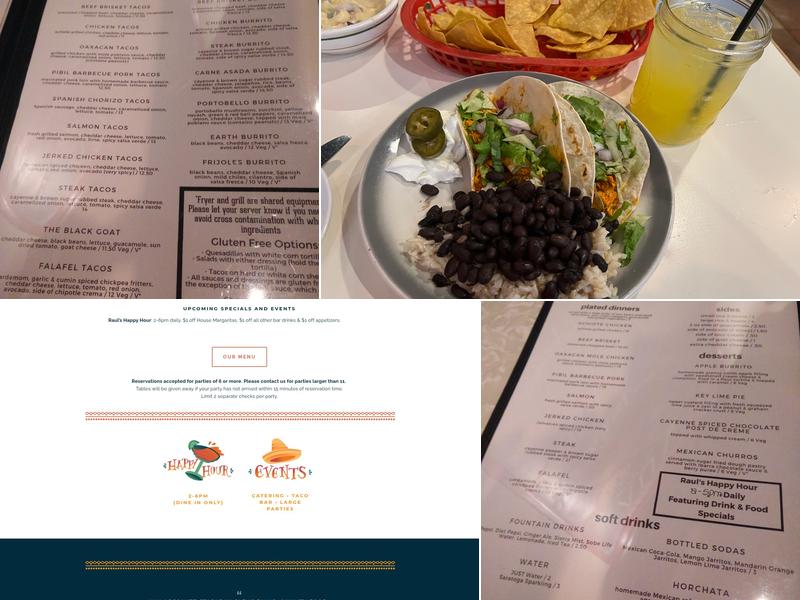 Raul's Mexican Grill Menu