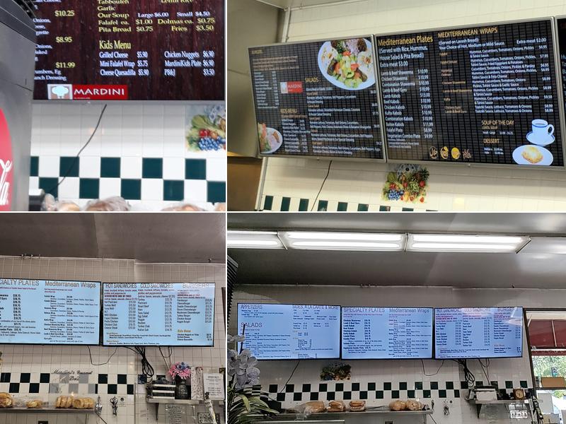 Mardini's Deli Cafe Menu