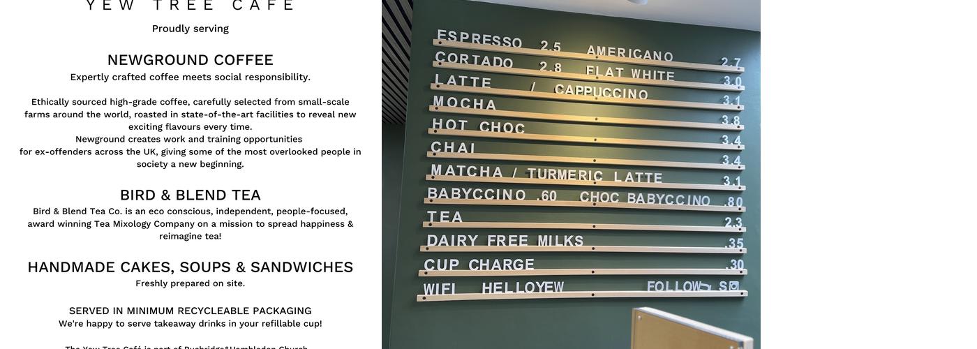Yew Tree Café Menu