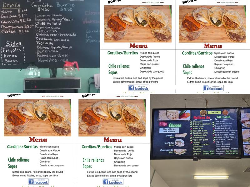 SAZON Menu