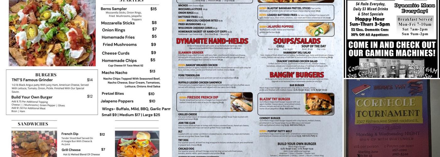 TNT's Menu
