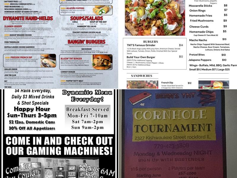 TNT's Menu