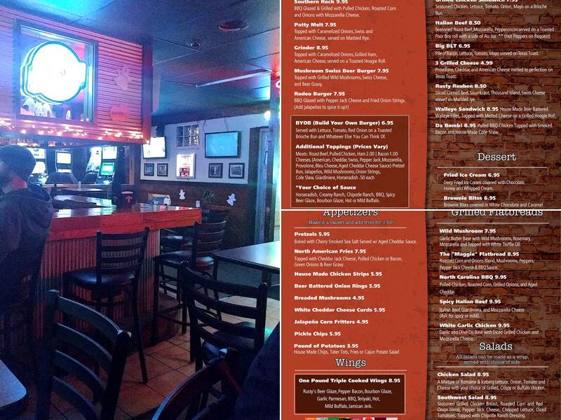 Rockford Rusty Nail Menu