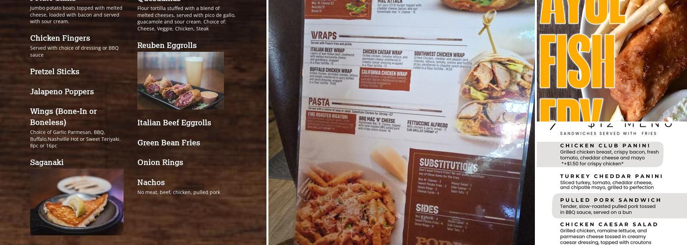 Niko's Pointers Saloon Menu