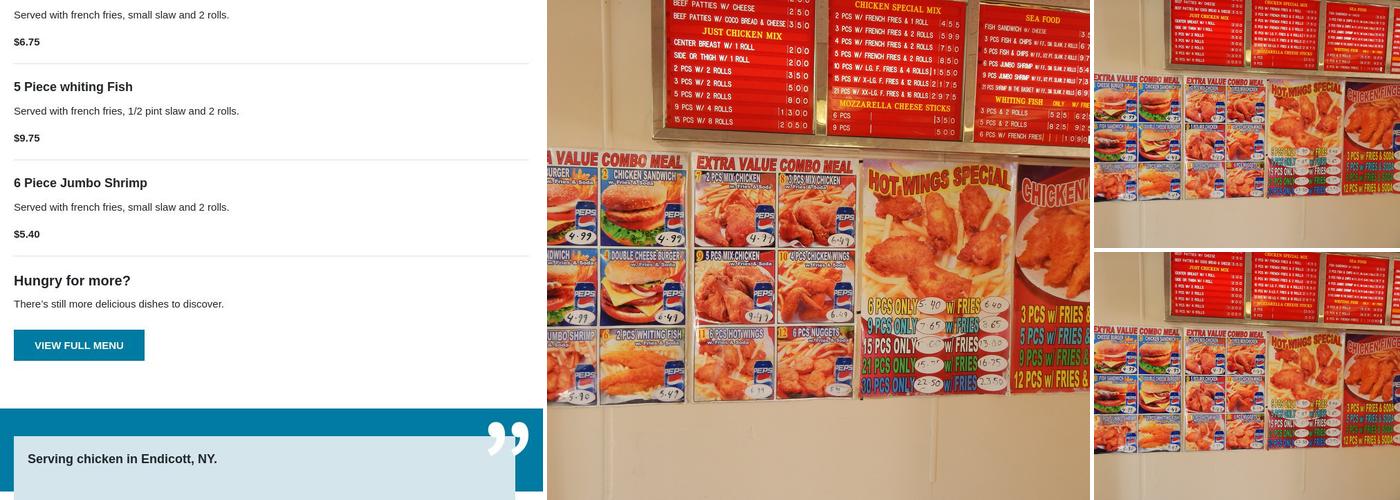 Crown Fried Chicken Menu