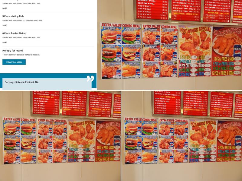 Crown Fried Chicken Menu