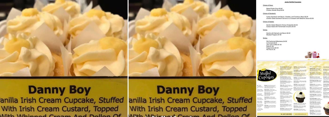 Jarets Stuffed Cupcakes Menu