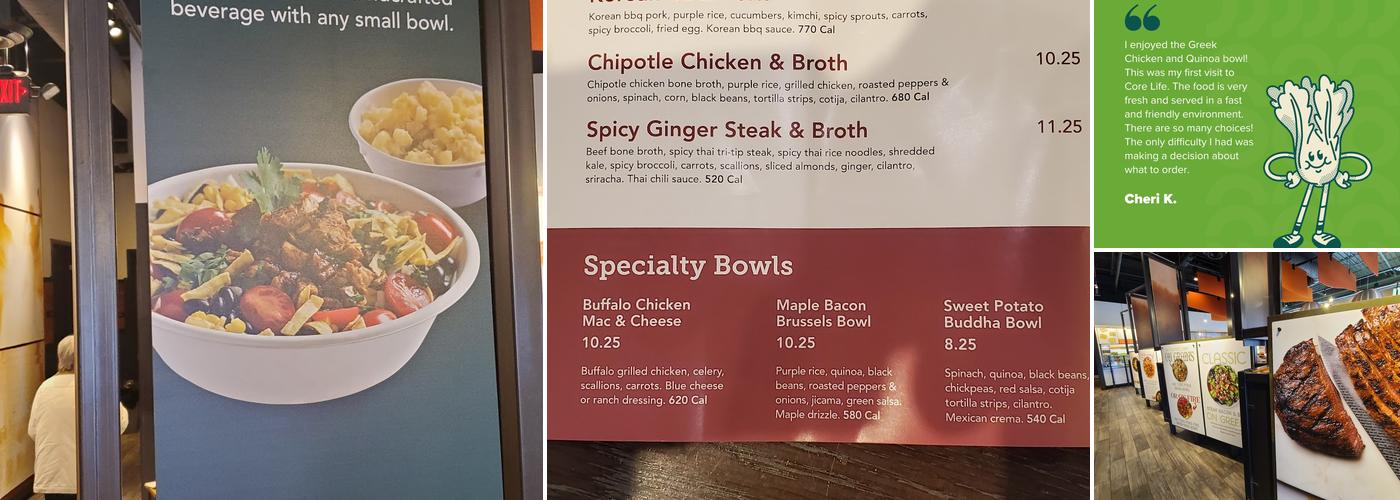 CoreLife Eatery Menu