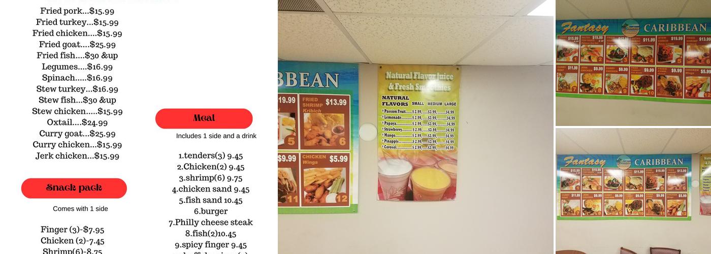 Ney Caribbean Chicken & Seafood Restaurant Menu