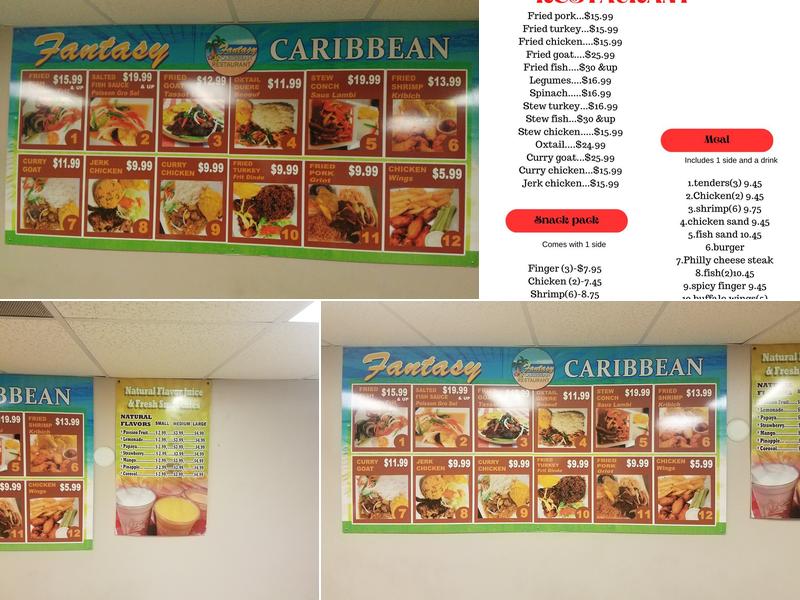 Ney Caribbean Chicken & Seafood Restaurant Menu