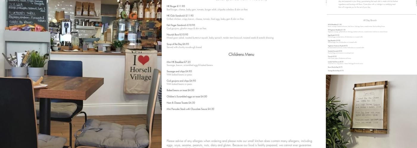 The Horsell Kitchen Menu