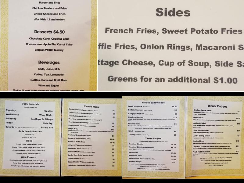 Roadside Inn Menu