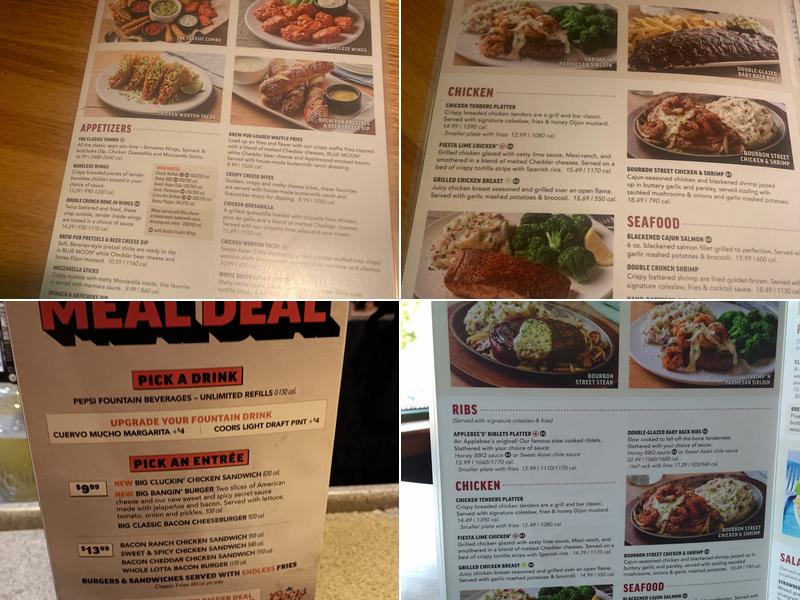 Applebee's Grill + Bar Menu