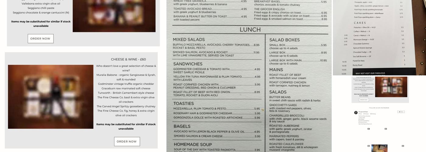 The Grocer at 15 Menu