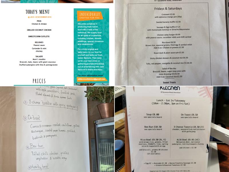 A Little Street Kitchen Menu