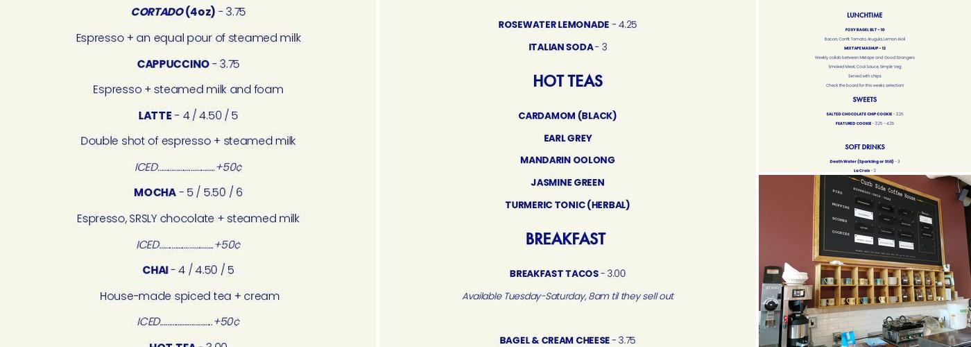 Good Strangers Menu