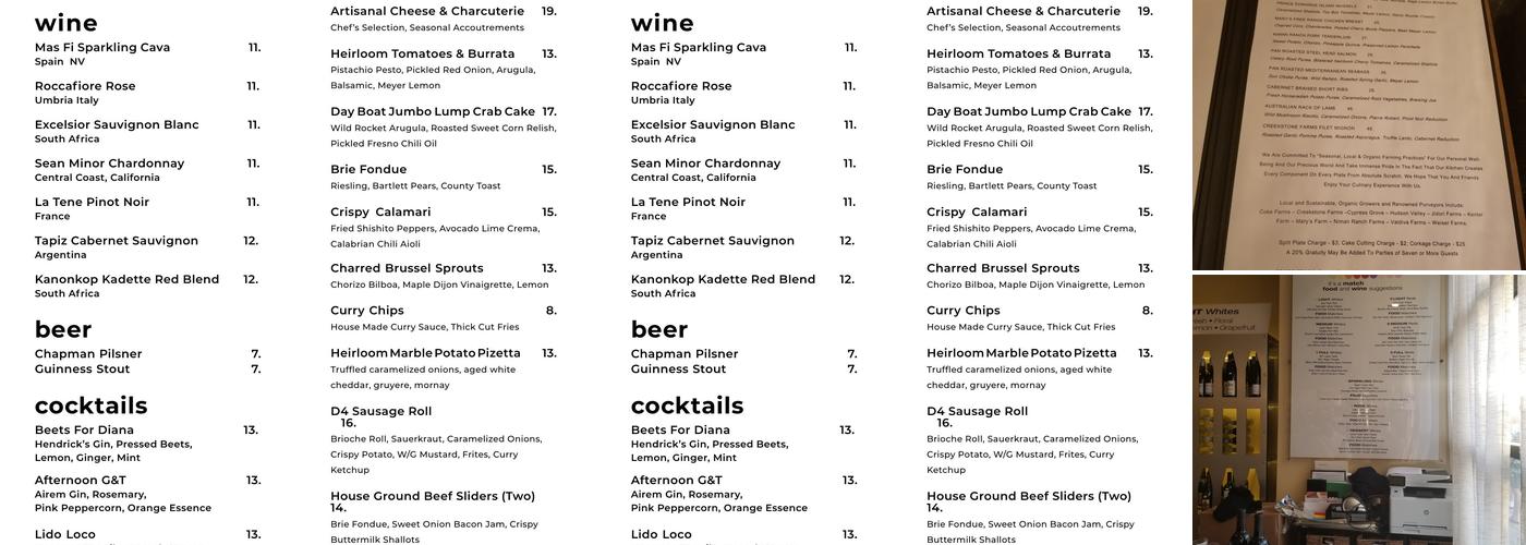 Wineworks For Everyone Menu