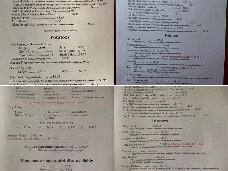 Altmar Hotel Menu