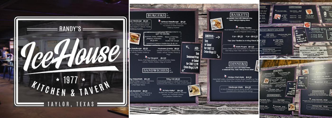 Randy's Ice House Menu