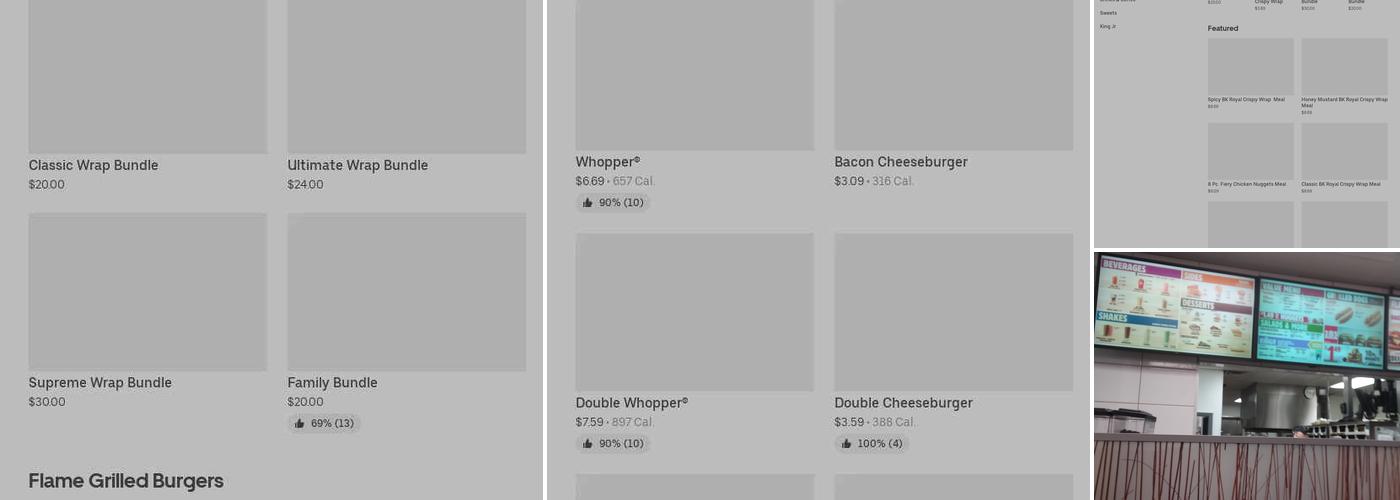 Burger King Menu