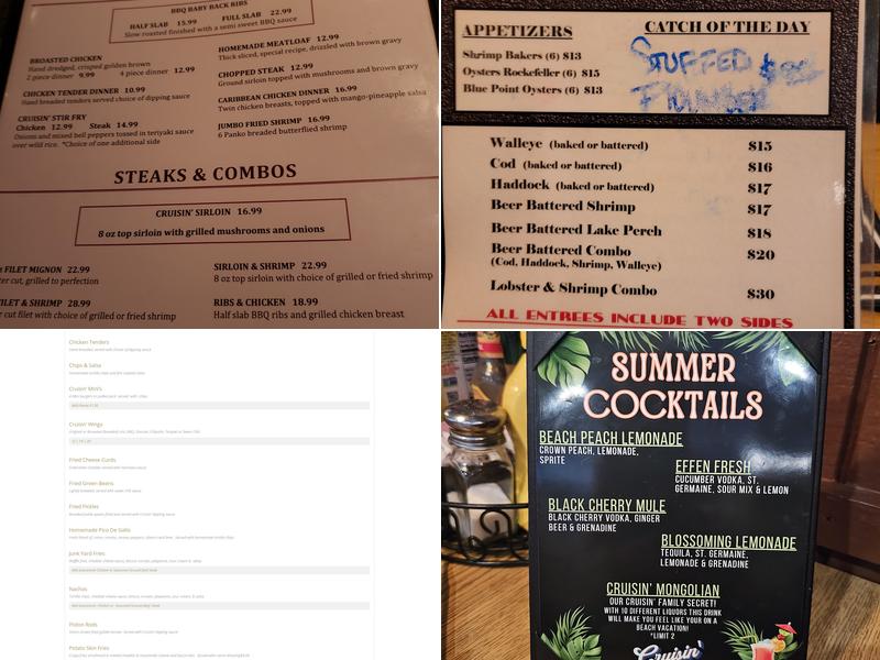 Cruisin Gilbert’s Menu