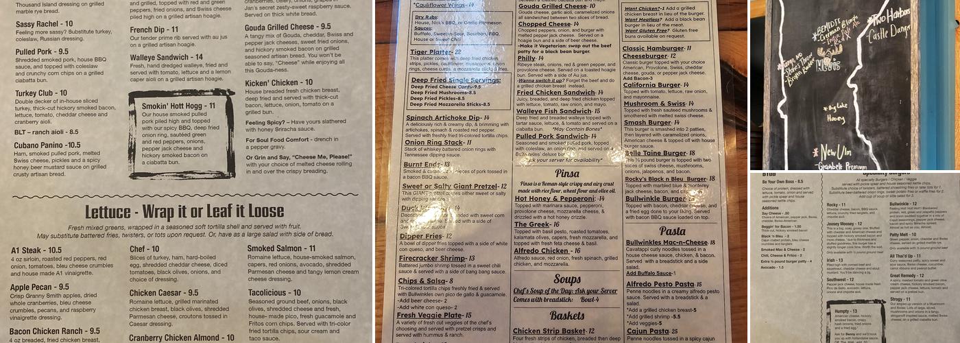 Bullwinkles on 34 Menu