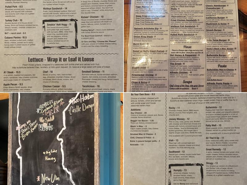 Bullwinkles on 34 Menu