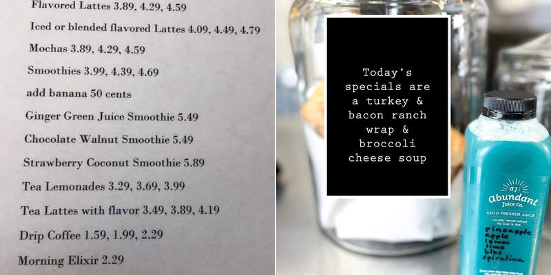 Cup a Joe Menu