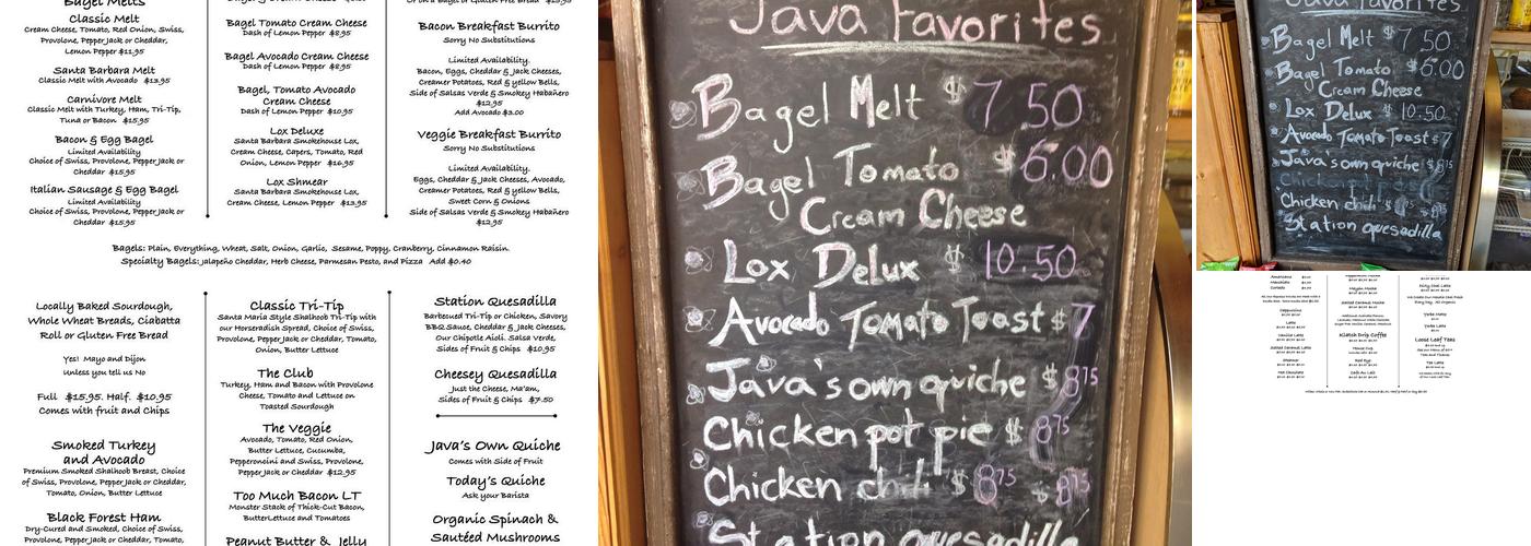 Java Station Menu