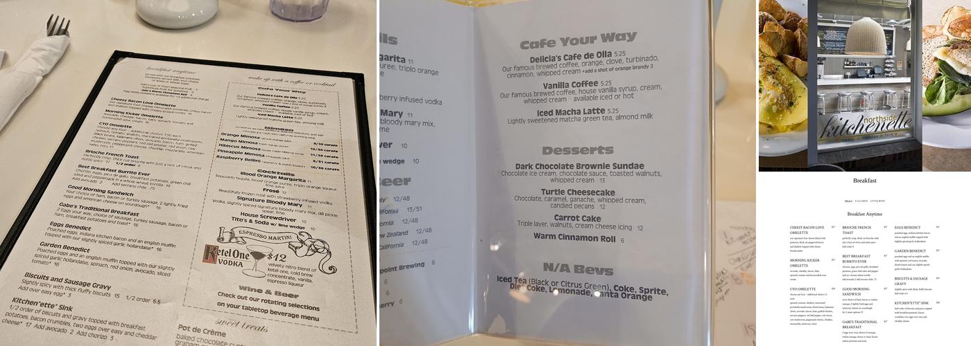 Northside Kitchenette Menu