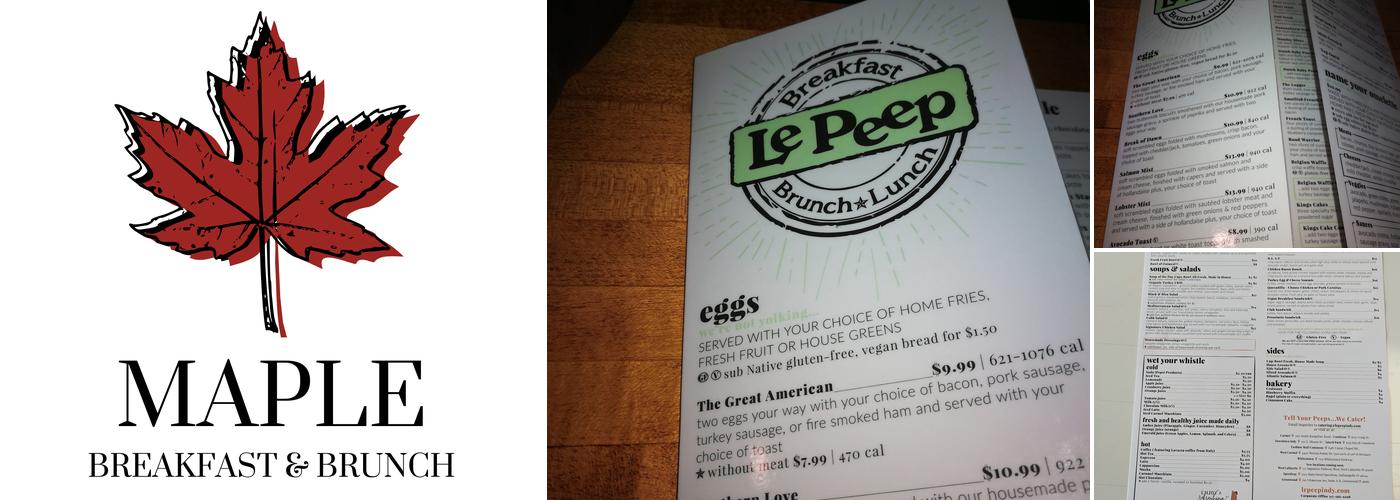 Le Peep Castleton Menu