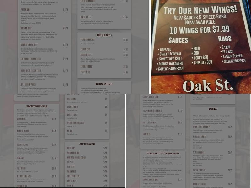 Oak Street Restaurant And Bar Menu