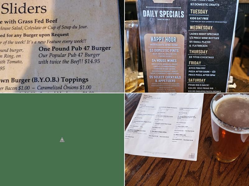Pub 47 Menu