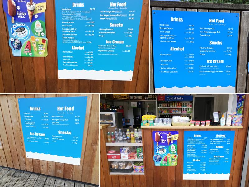 Waterfront Kiosk Menu