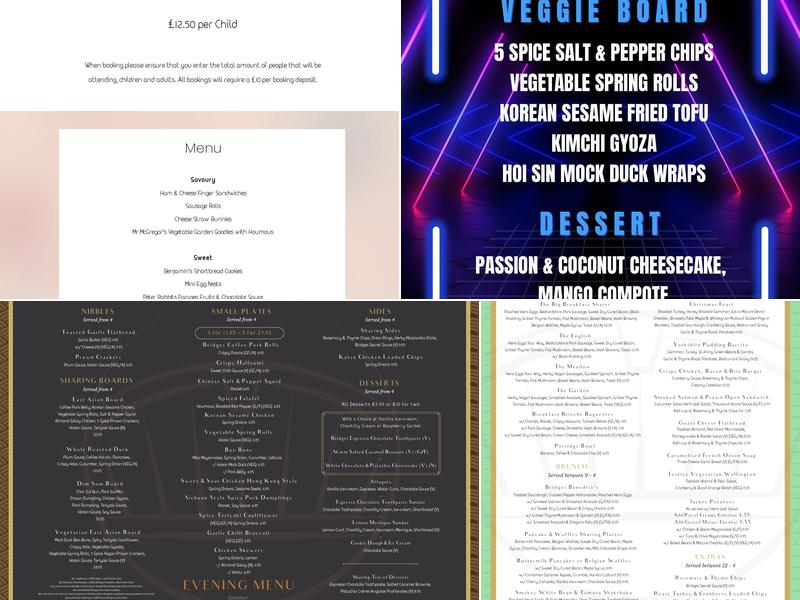 Bridges Espresso Bar Menu