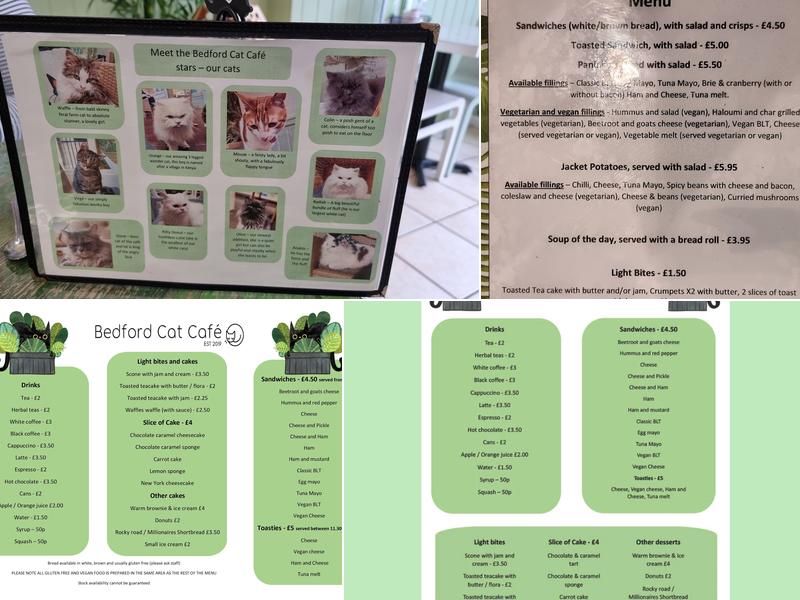Bedford Cat Café Menu