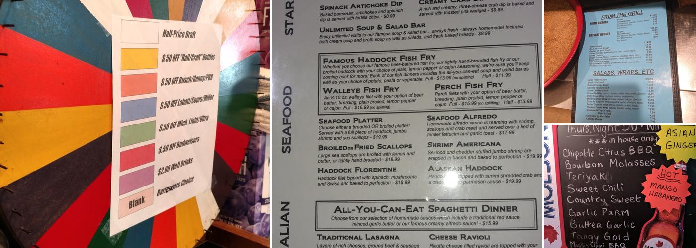 American House & Hotel Menu