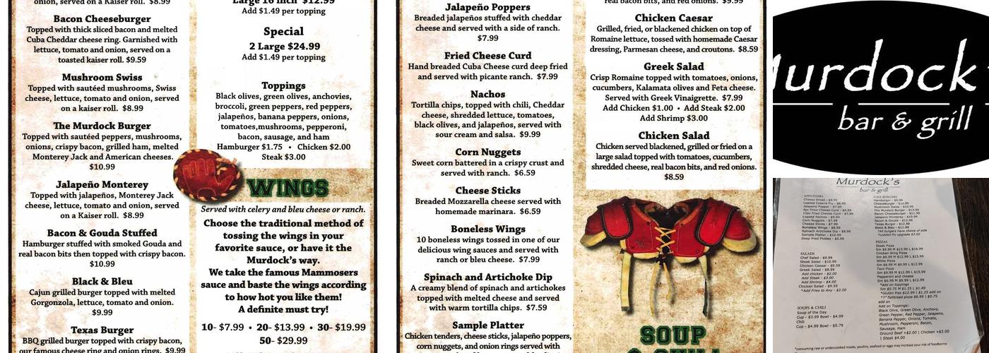 Murdock's Menu