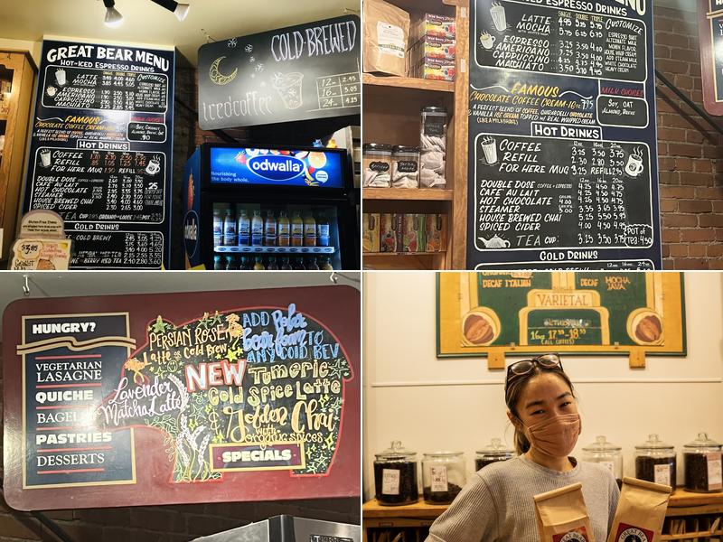 Great Bear Coffee Roasting Menu