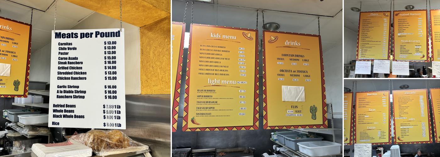 Señor Taco Taqueria Menu