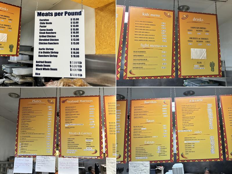 Señor Taco Taqueria Menu