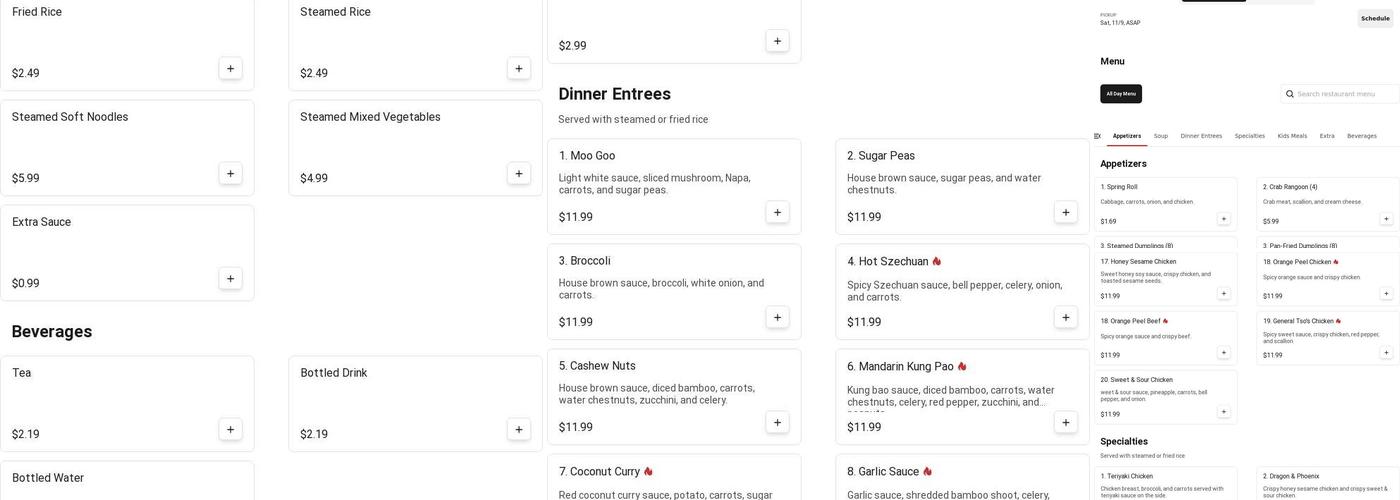 Rice Pot Express Menu