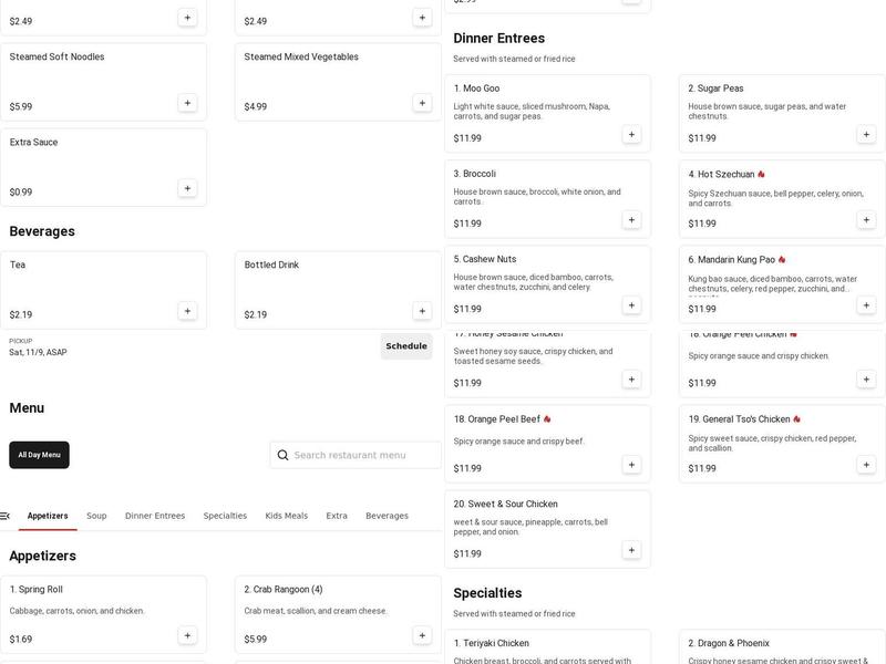 Rice Pot Express Menu