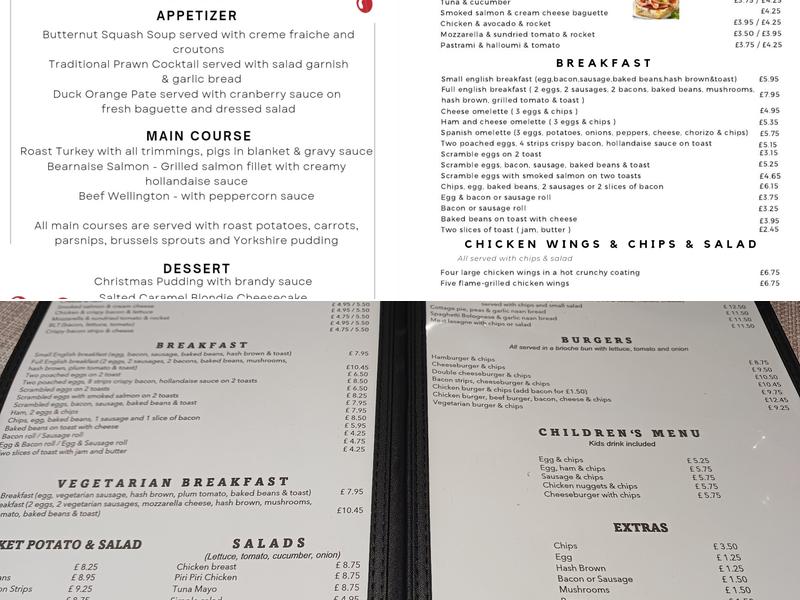 Belle'S Brook Cafe Menu